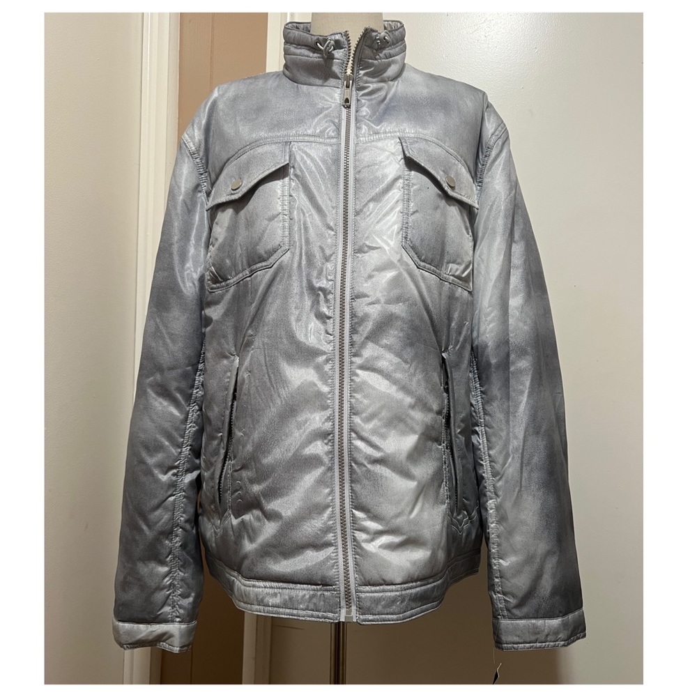 Inc International Concepts Women's Gray Fash Puffer Jacket Size XXL.